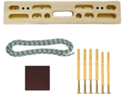 Ejercicio De Fortalecimiento De Los Dedos Con Tabla De Escalada De Madera Suspendida