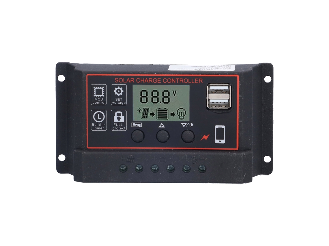 Controlador De Carga Solar Inteligente 12v 24v 30a Regulador De Batería Panel Solar Equipo De Control Automático