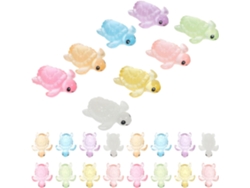 Kichouse Juego De 32 Figuras Miniatura De Tortugas De Resina, Luminosas, Para Decoración De Jardín Y Hogar, Con Mano De