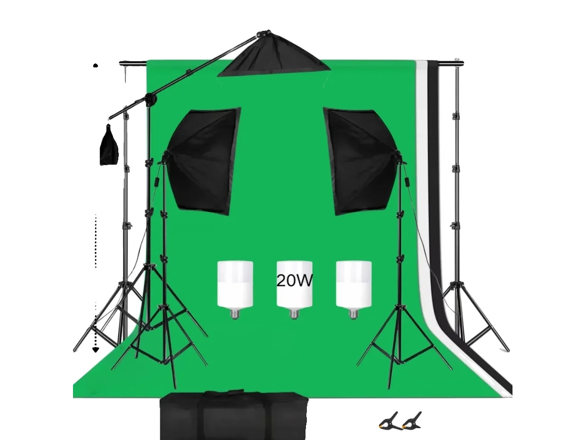 Kit de estudio fotográfico, iluminación con softbox y soporte ajustable, kit de fotografía OEM de 35"