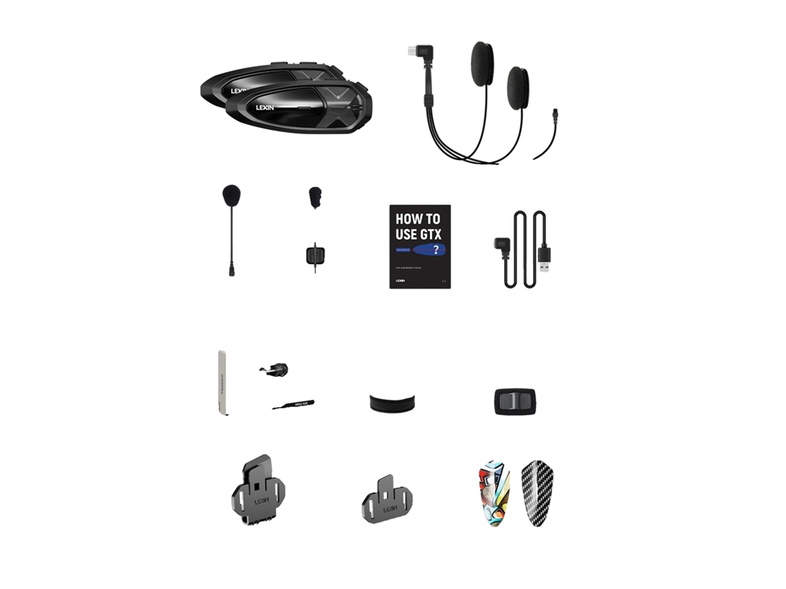 Intercomunicador para motocicleta, Bluetooth 5.0, emparejamiento con un solo botón, paquete doble (2 unidades OEM)