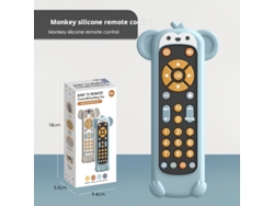 Juguete educativo de silicona para bebé con control remoto para TV, animales de dibujos animados con música, ideal para el desarrollo cognitivo infantil. Aeuzwr