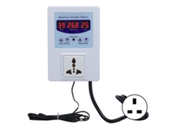 Controlador De Temperatura Termostato Digital Con Sensor Regulador De Temp Ca110‑240v Enchufe Uk Blanco