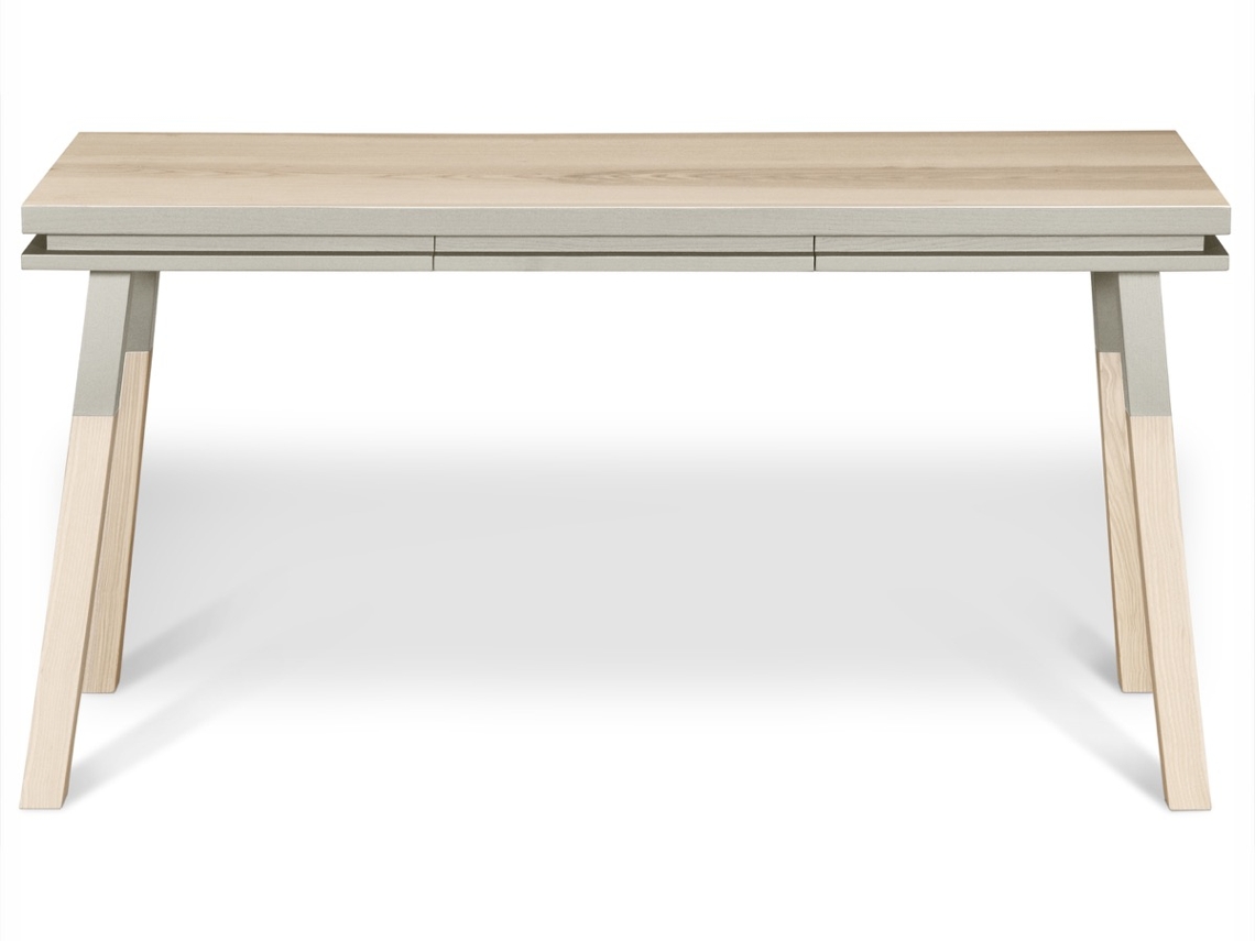 Escritorio MON PETIT MEUBLE FRANÇAIS Rectangular de Madera Maciza Con 1 Cajón 140 cm