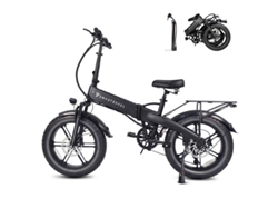 Bicicleta Eléctrica Plegable Aairsk M6 Batería 48V 15 Ah, Frenos Disco Hidráulicos, Neumáticos 20x4'',cuadro Aleación Aluminio, 250 W