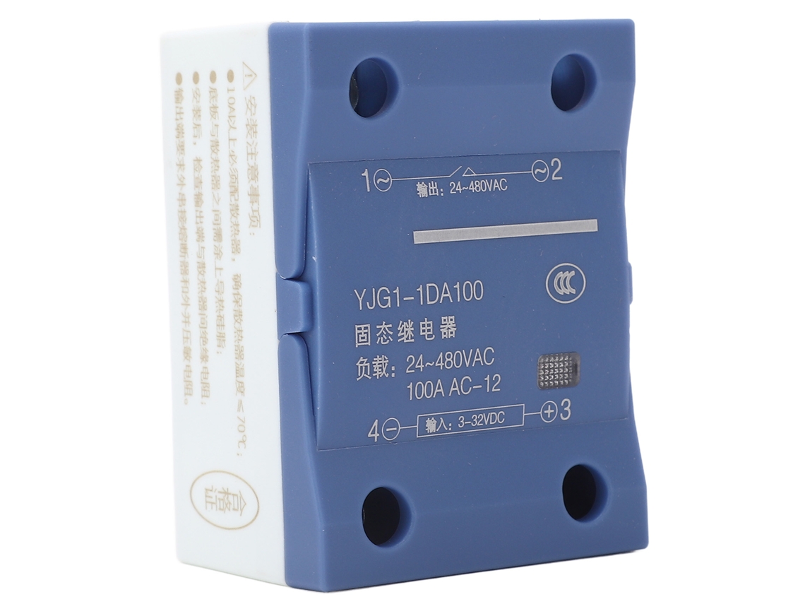 Relé De Estado Sólido Monofásico Dc A Ac Ssr Entrada Dc3‑32v Salida Ac24~480v 100a Yjg1‑1da100