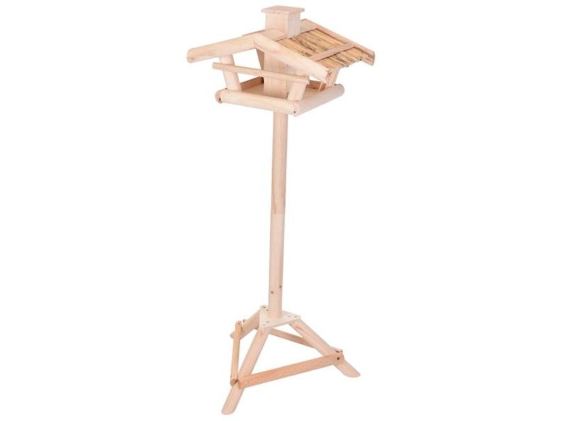 Casa pajaros con pedestal pino