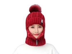 Gorro De Esquí Acolchado De Lana Para Mujer Con Capucha Y Cremallera Para Cubrir Las Orejas, Cozy Vlp