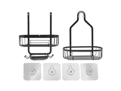 Cesta de baño de hierro para montar en la pared (2 capas sin taladrar)