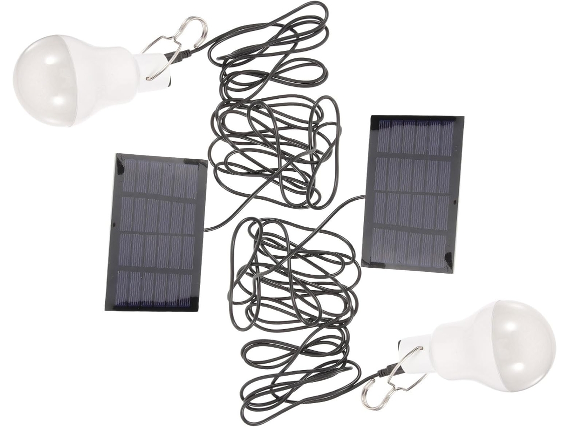 2 Luces Solares Gallineros Hogar, Bombillas Recargables