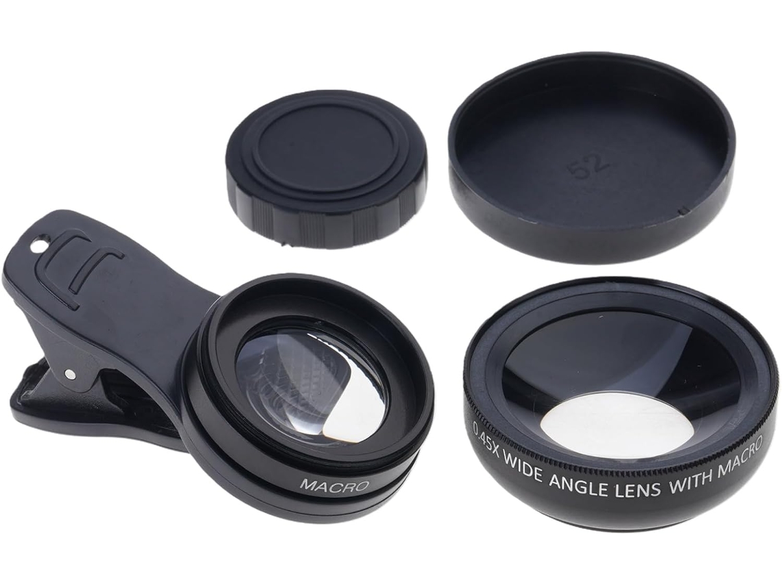 Lente Gran Angular De 0,45x2 Con 2 Funciones Para Smartphones Y Cámaras Dslr.