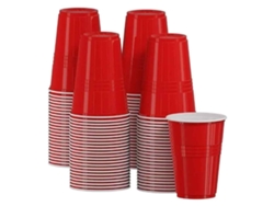 Vasos de Plástico Desechables (50 unidades Rojos)