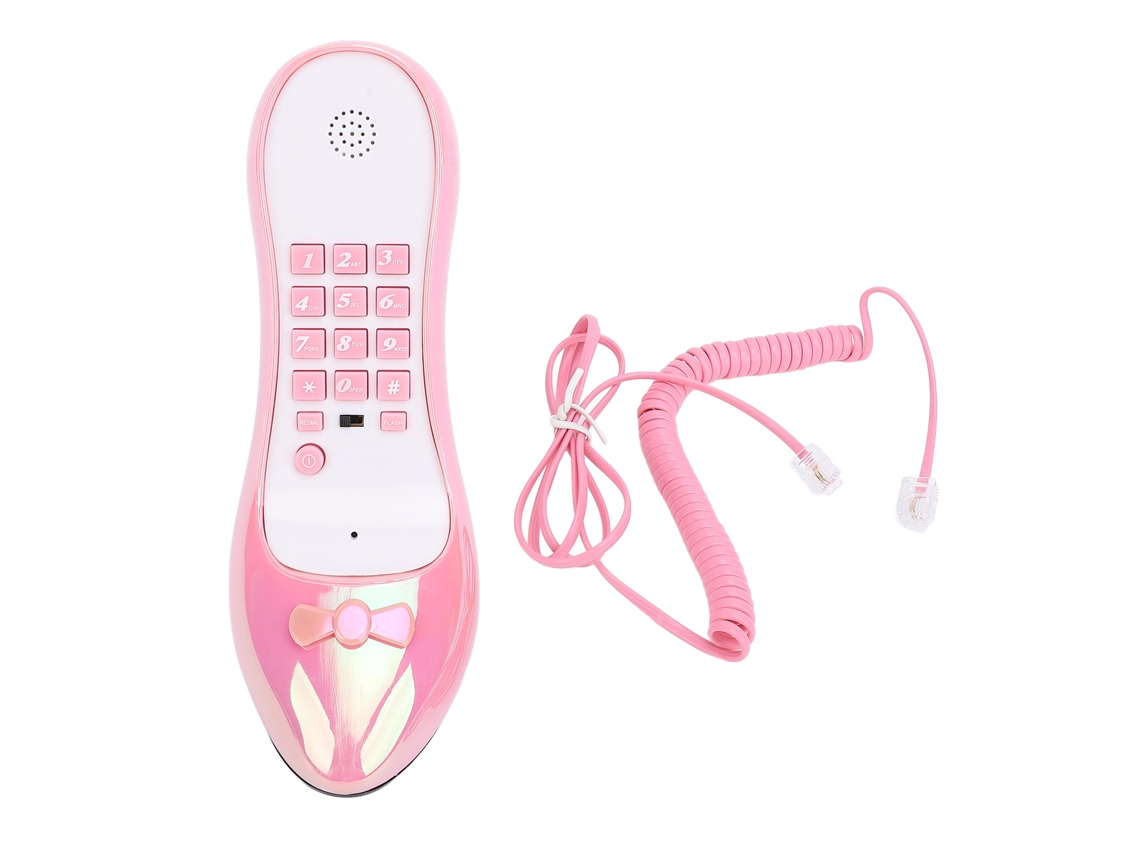Teléfono con forma de zapato de tacón alto con almacenamiento y decoración