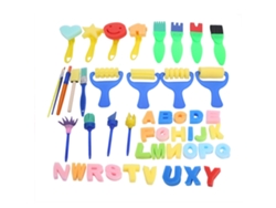 2026 47 piezas de pinceles de espuma para pintar, ideales para niños: herramientas de dibujo y juguetes creativos.