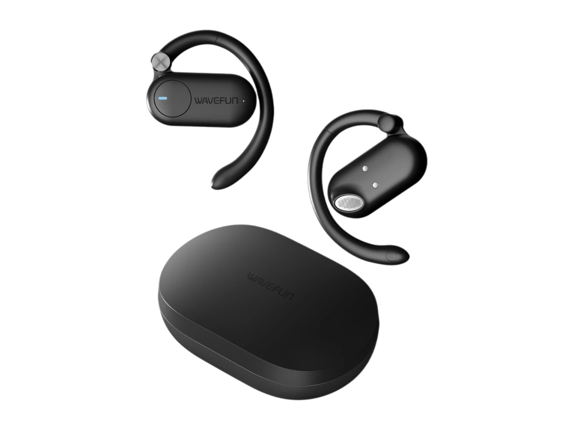 Fones de Ouvido MDUG Bluetooth com ganchos ajustáveis, alto-falante com graves potentes e microfone