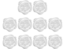 Pegatinas De Sello De Cera Dorada, 6 Unidades, Para Sobres. Decorativas Y Autoadhesivas Para Invitaciones De Boda Y