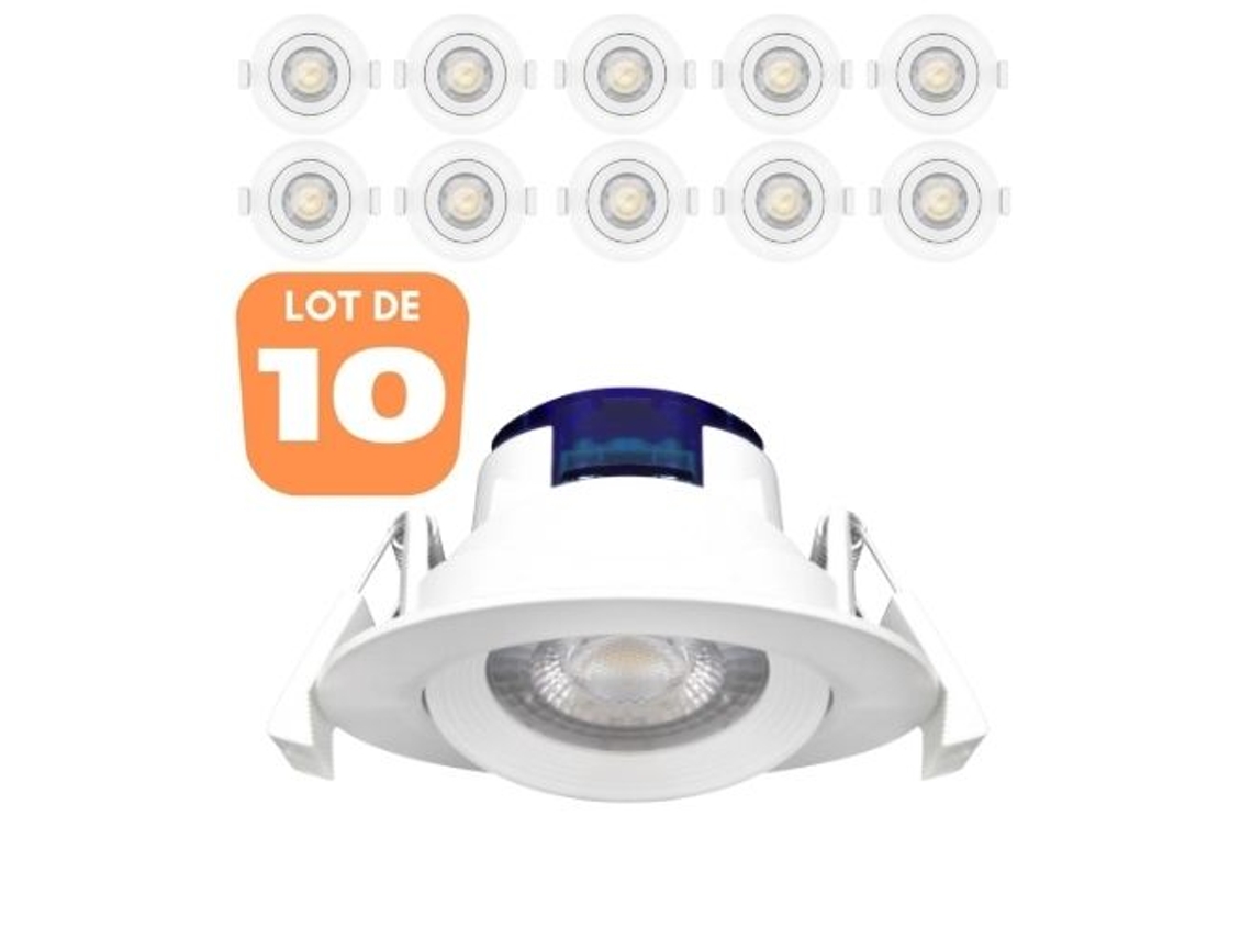 Conjunto de 10 LED LED construidos -En White 5W IP20 3000K BRAYTRON