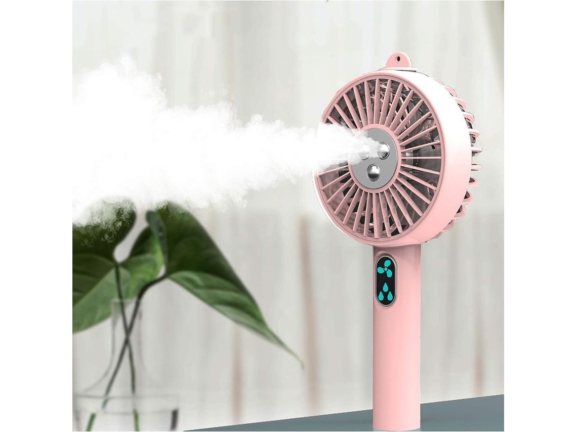 Ventilador Portátil Con Niebla Mini Usb De Mesa Ajustable 3 Velocidades Ligerito Para Viajes Y Exterior