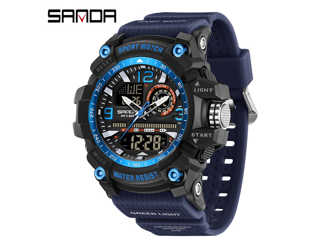 Reloj Electrónico Despertador (azul), Multifuncional, Elegante, Luminoso, Resistente Al Agua Y A Los Golpes.