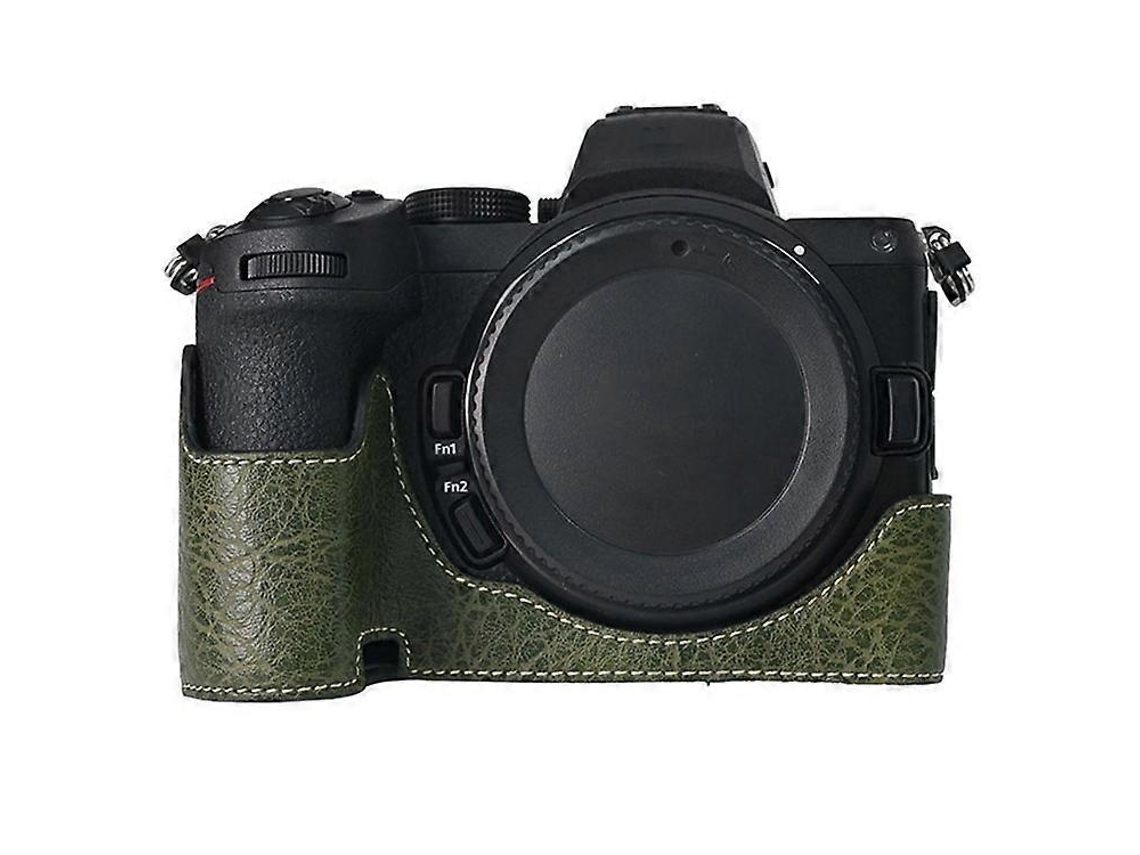Funda protectora de piel sintética con textura de lichi y gran abertura compatible con Nikon Z 5 / Z 6 II / Z 7 II