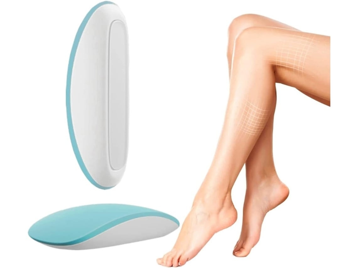 Goma de depilación de cristal para piedra exfoliante sedosa, depilación rápida de brazos, piernas y cuerpo - Azul Yunzii