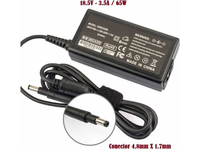Cargador para Portátil HP / Compaq 65W 18,5V - 3,5A