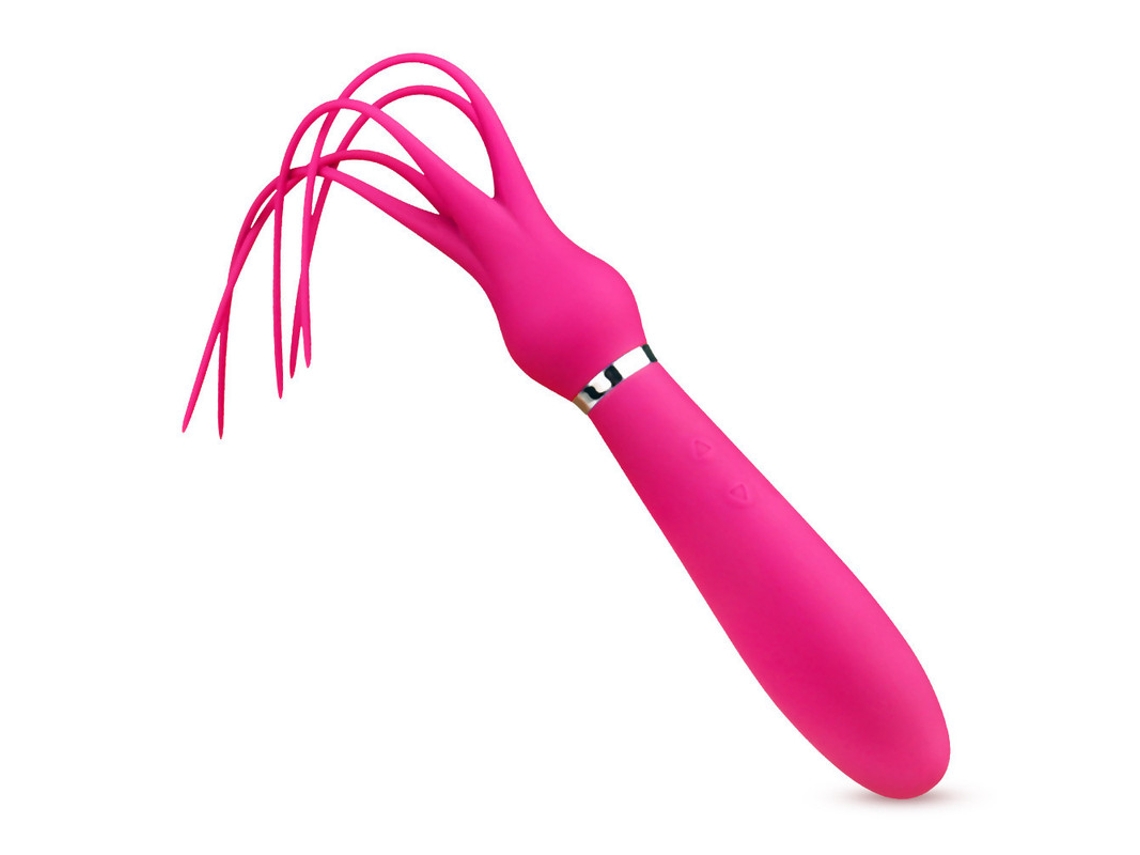Vibrador De Ltigo 2 En 1 Con 9 Modos Para Adultos (rosa Roja)