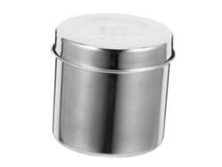 Tarro De Almacenamiento De Acero Inoxidable De 3 Piezas, Práctico Recipiente Para Bolas De Algodón Y
