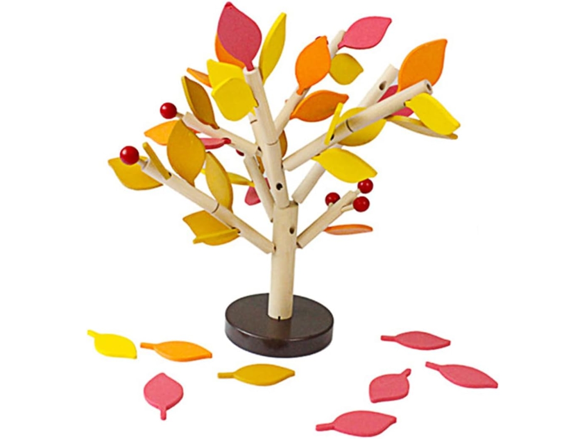 Rompecabezas de árbol de madera, juego educativo de construcción de madera para niños y niñas CHABERLU