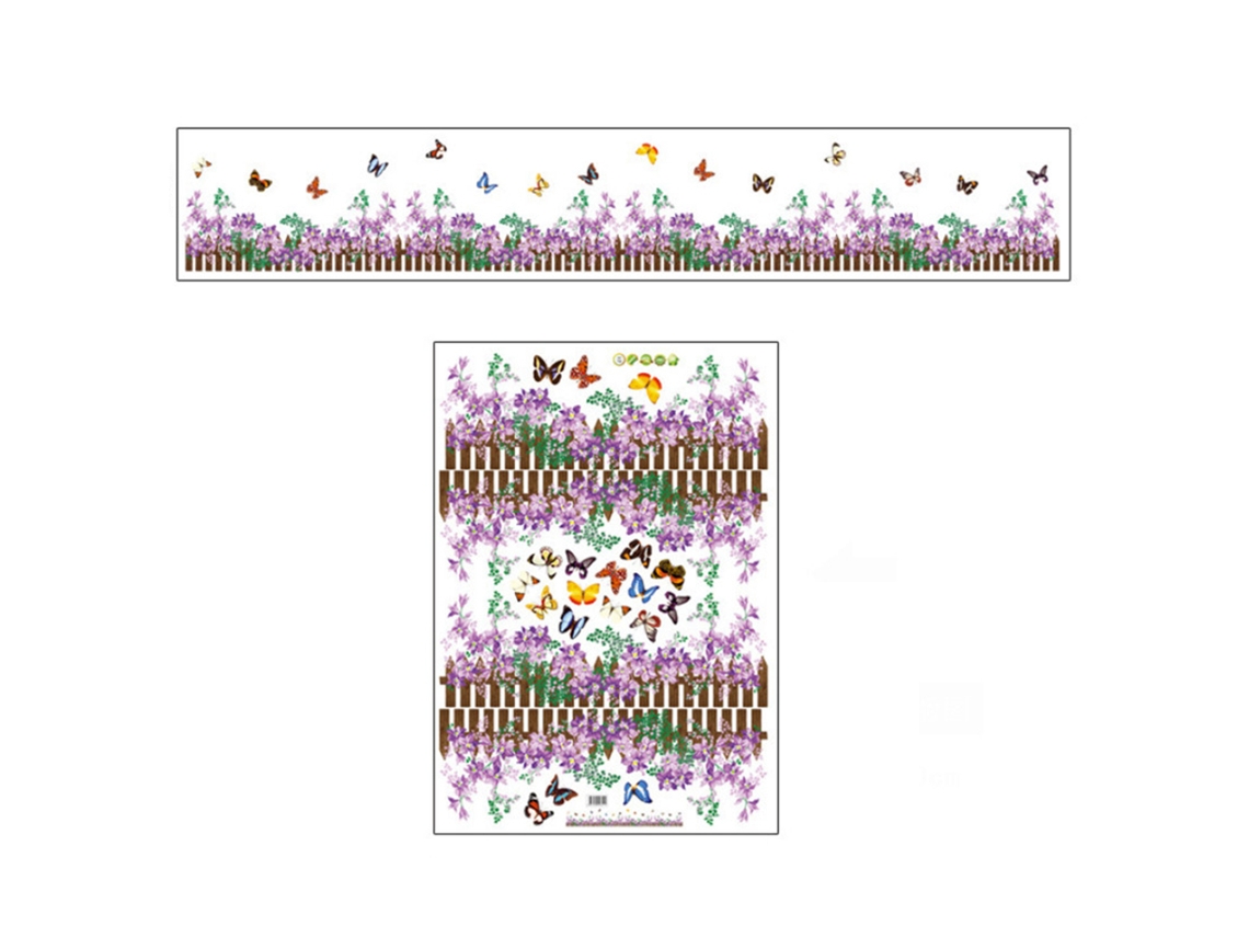 Sticker Decorativo De Hoja Verde Con Patrón Floral Para Pared De Salón Y Dormitorio Ay756