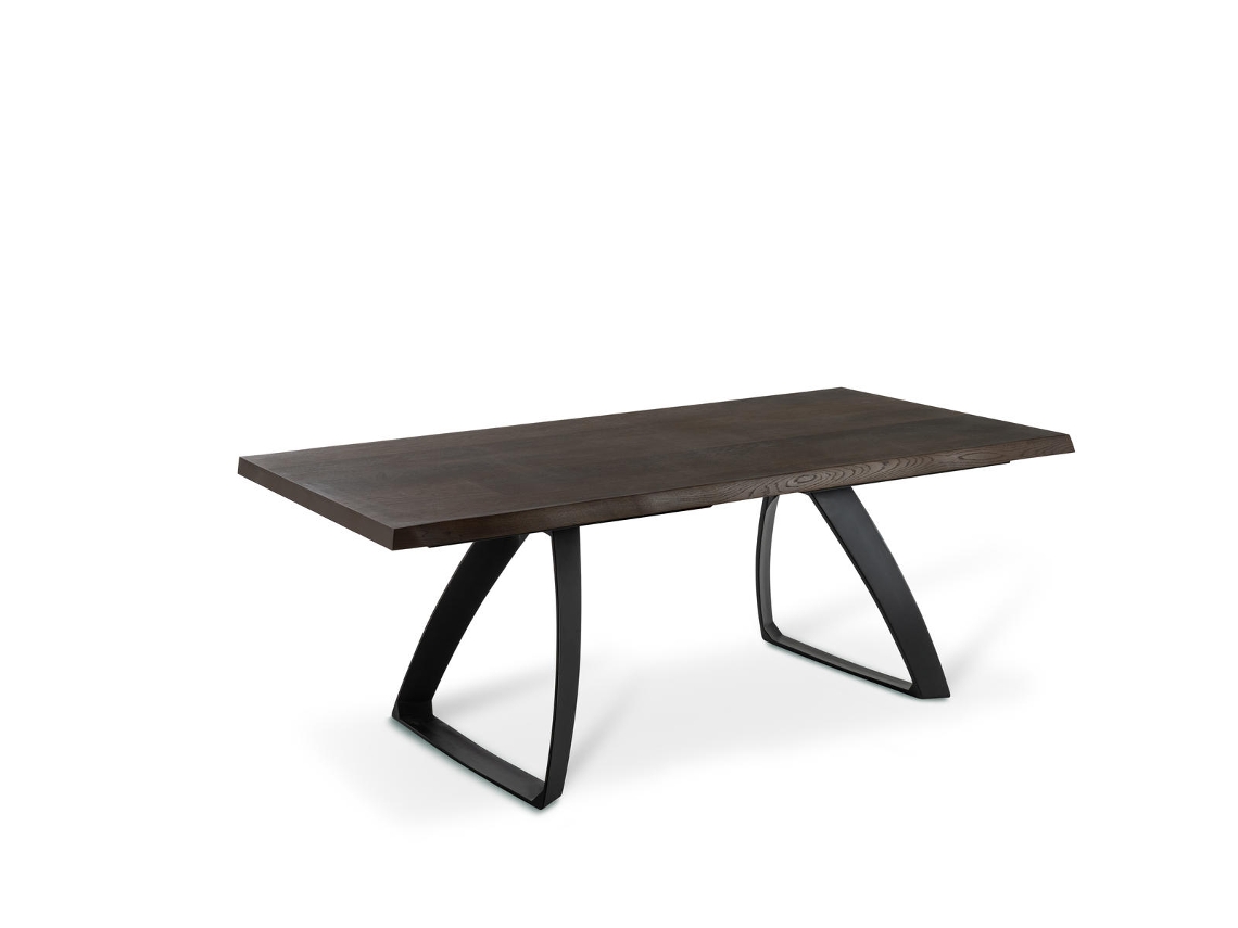 Bridge - Mesa fija (160 x 90 cm) chapada en roble negro STONES