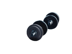 Juego de pesas, 4 discos, 5 kg y 10 kg