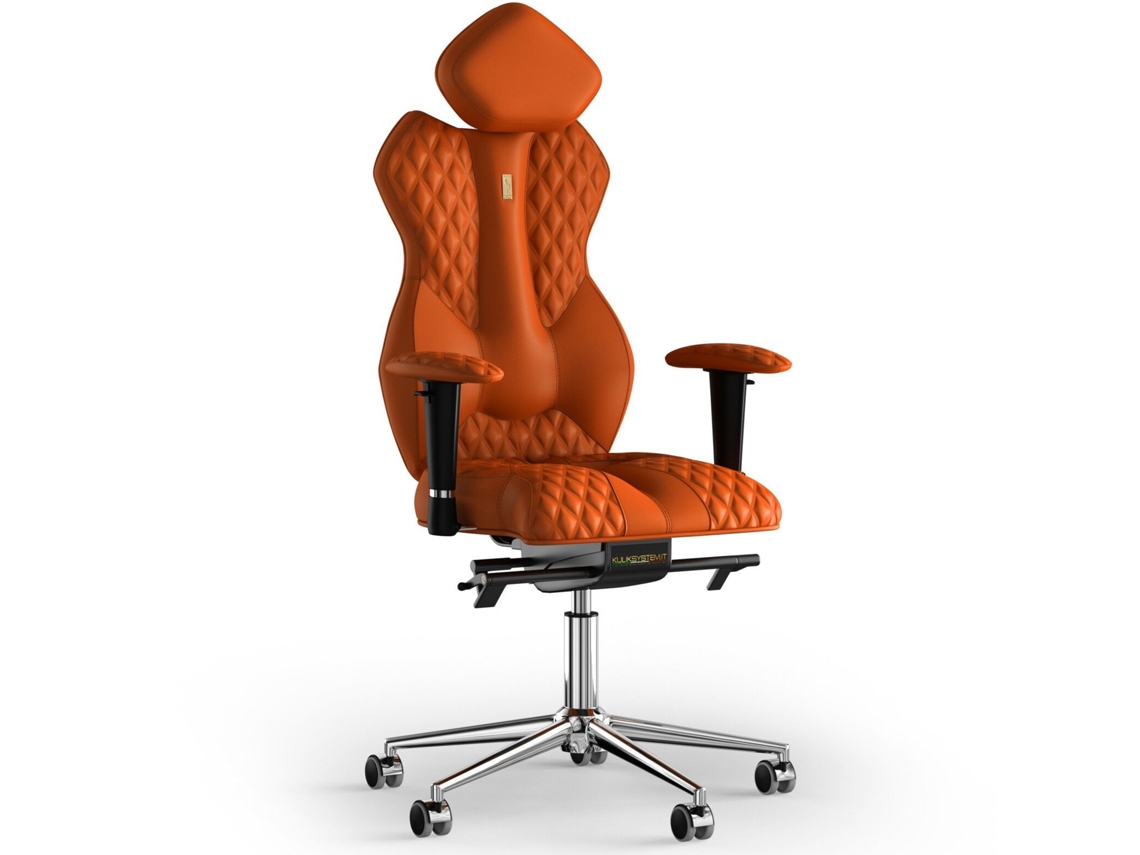 Silla de Oficina KULIK Royal Stitching PU Cuero (Laranja -130x50x50cm)