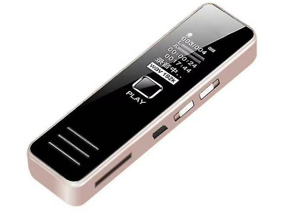 Mini Grabadora Digital Profesional Reproductor Mp3/Grabadora Recargable-8Gbnegro YEMAESRE