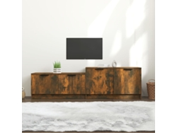Mueble P/ Armario Tv 158,5X36X45Cm Madera Proc. Color Roble Ahumado