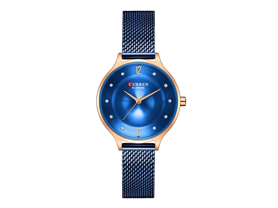 Reloj De Cuarzo De Malla Milanesa Informal Para Mujer, Reloj Delgado