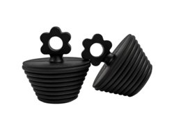 Tapón de desagüe de baño Linjou de 2 piezas para bañera y lavabo, negro | Sin marca