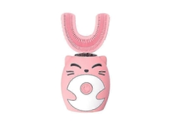 Cepillo de dientes eléctrico sónico de silicona para niños GOKOCO con limpieza automática de 360 ​​grados, recargable por USB y con forma de U.