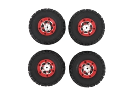 Juego de 4 ruedas para coche RC, izquierda y derecha, de plástico y goma ligeros, para Wltoys 12428 12427 12423 124006