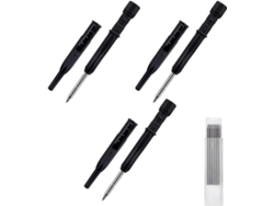 Juego De 3 Lápices Marcadores Con Agujeros De 2,8 Mm De Profundidad, Punta Metálica Con 12