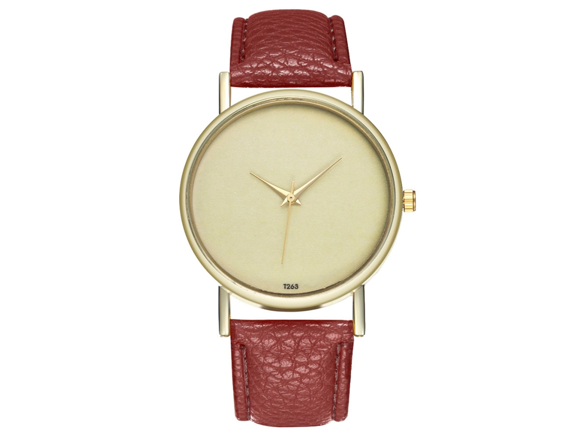 Elegante Reloj De Pulsera Unisex De Cuarzo, Regalo De Alta Calidad (marrón)