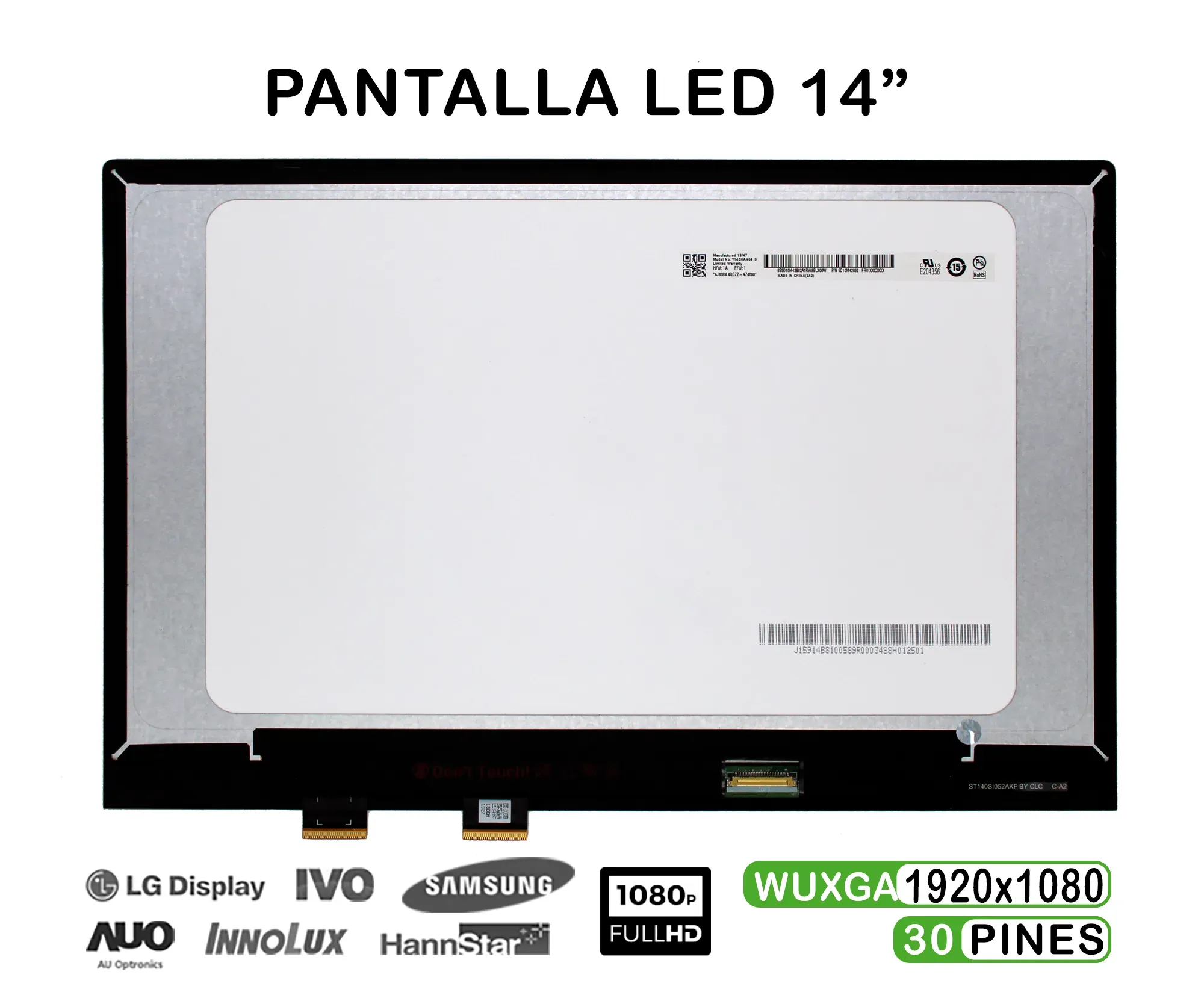 Monitor Asus Vivobook TP412FAC de 14 pulgadas FHD con pantalla táctil LED de 30 pines