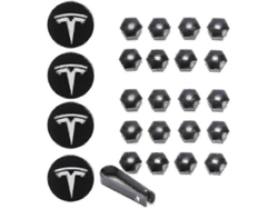 Kit Tapa Centro Rueda Y Tapa Tornillo Para Tesla Model 3 X S 18 19 Pulgadas Negro Rojo Blanco Gris 4 Tapas Centro 20 Tapas Tornillo