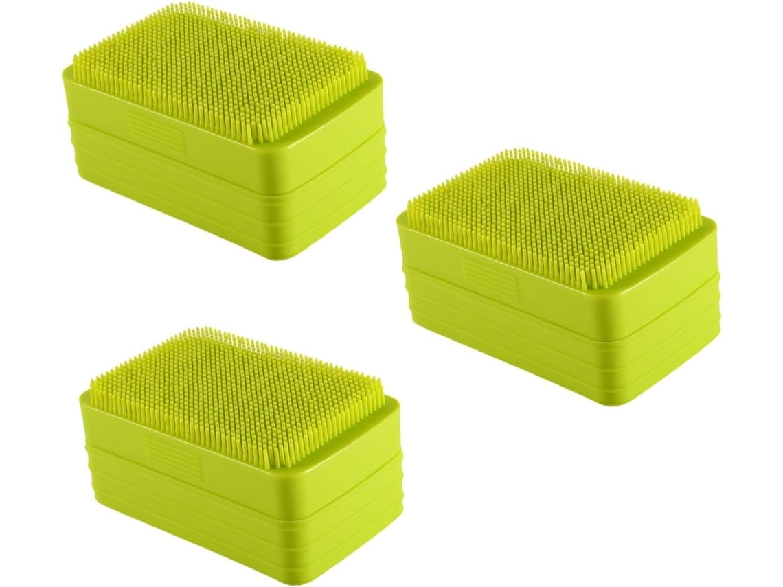 Boîte De 3 Pièces Porte, Con Brosse Accesorio De Salle De Bain De Shampoing Masseur Cuir Chevel...