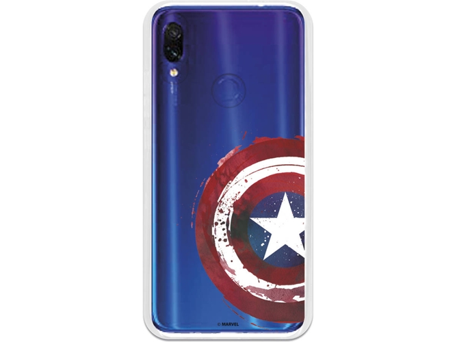 Carcasa Xiaomi Redmi 7 MARVEL Capitán América Transparente