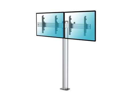 Soporte de suelo atornillable para 2 TV 43"-49", Altura 175 cm