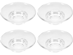 Juego de 4 toallas de baño de cristal transparente.