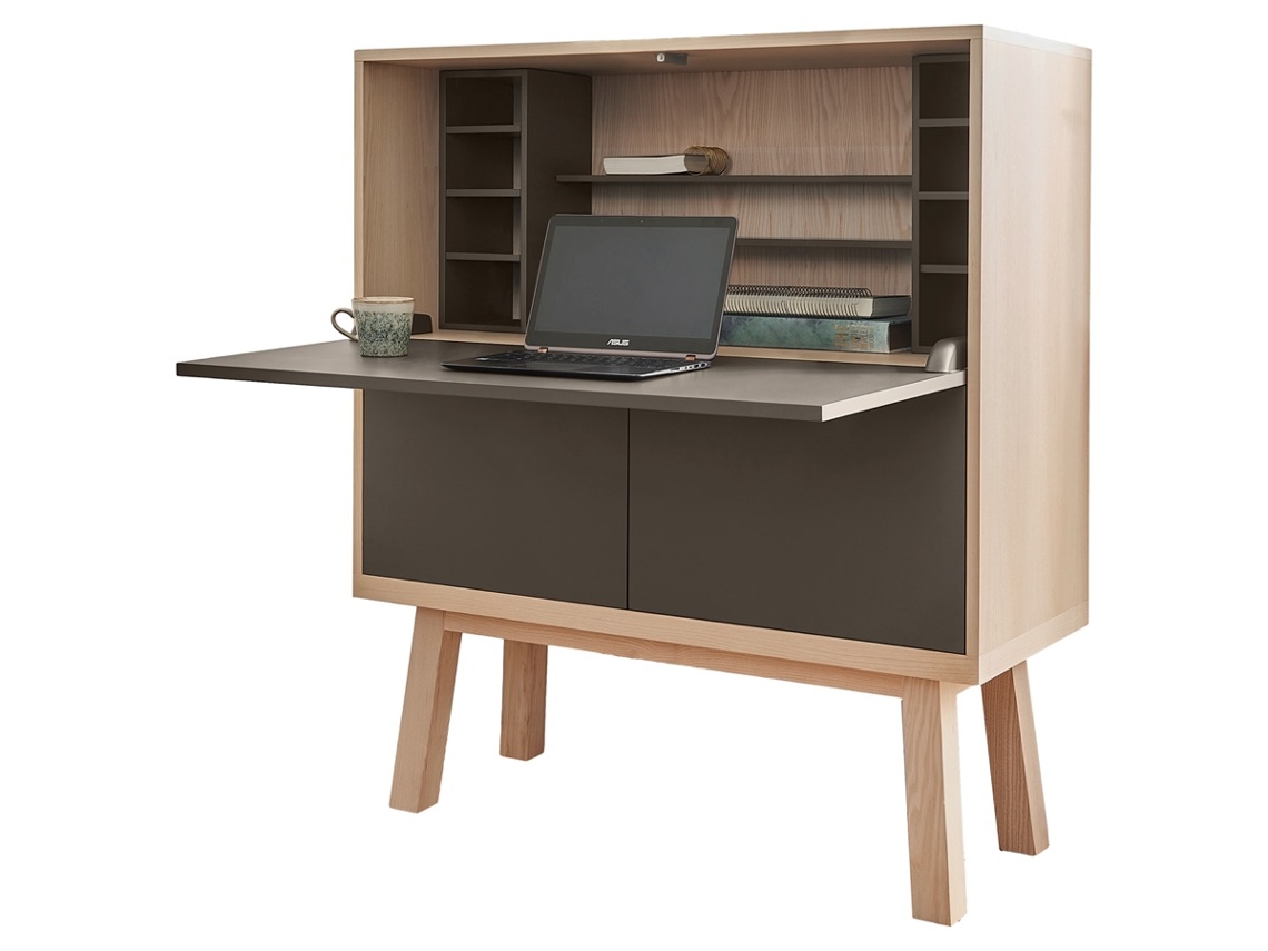 Grande Escritorio MON PETIT MEUBLE FRANÇAIS de Madera Con Almacenamiento 120 cm de Ancho