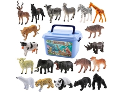 Conjunto De 58 Juguetes De Plástico Con Forma De Animales, Modelo De Zoológico De Simulación De Bosque Para Niños Vre