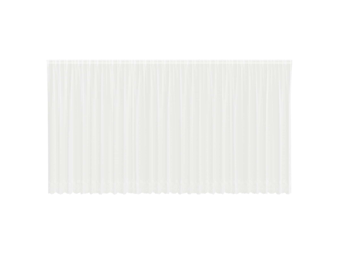 Maison Exclusive - Cortina De Encaje Con Cortinas Floral 245 X 750 Cm Poliéster